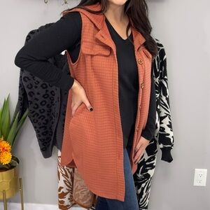 Rust Orange Sleeveless Vest